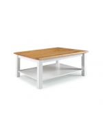 Mesa de centro com 1,10x 75 para sala de estar na cor branco laca e mel / Coleção Bavária