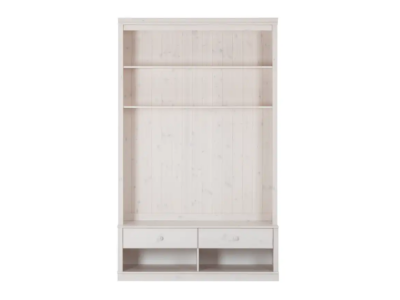 Estante grande para sala em madeira com rack para tv e escada / coleção biblioteca