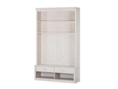 Estante grande para sala em madeira com rack para tv e escada / coleção biblioteca