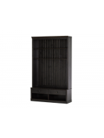 Rack com gavetas e painel de tv com prateleiras / Coleção Biblioteca