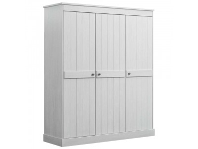 Guarda Roupas de madeira maciça escovada com 3 portas | Coleção Everest