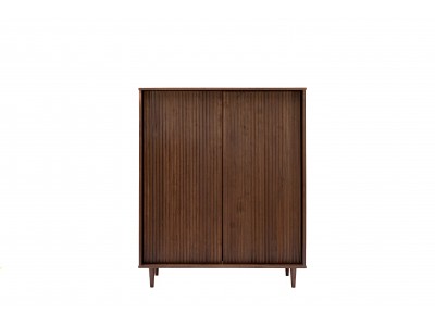 Balcão gabinete alto com 2 portas na cor castanho amadeirado/ Coleção Jazz