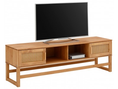 rack para tv com portas de palhinha indiana | Coleção Acapulco