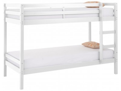 Beliche de madeira branco com cama auxiliar  | Coleção Alpi