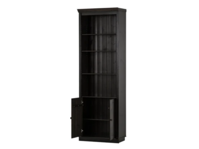 Estante alta com 2,20m para biblioteca com porta de madeira / coleção biblioteca