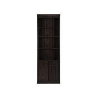 Estante alta com 2,20m para biblioteca com porta de madeira / coleção biblioteca