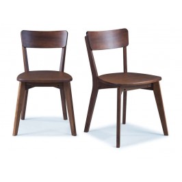 2 Cadeiras de Madeira Maciça acabamento amendoado |Coleção Scandian